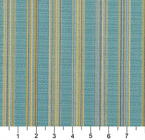 Essentials Upholstery Stripe Fabric / Turquoise Yellow