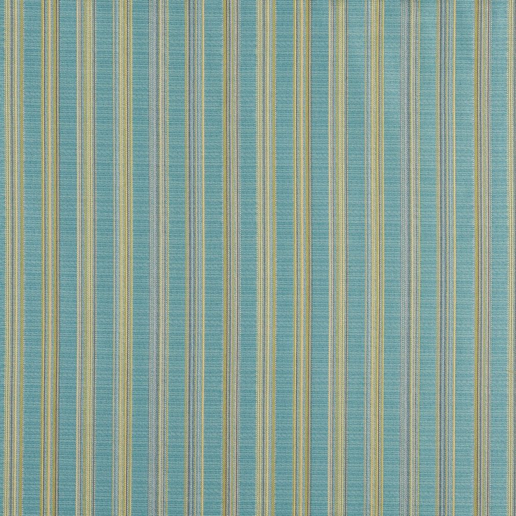 Essentials Upholstery Stripe Fabric / Turquoise Yellow