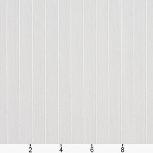 Essentials Sheer Fade Resistance Performance Drapery Stripe Fabric / White