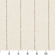 Load image into Gallery viewer, Essentials Linen Cotton Upholstery Stripe Fabric / White Brown