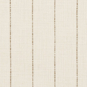 Essentials Linen Cotton Upholstery Stripe Fabric / White Brown