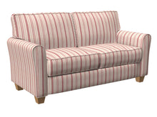 Load image into Gallery viewer, Essentials Heavy Duty Stripe Upholstery Fabric / White Burgundy