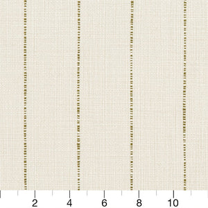 Essentials Linen Cotton Upholstery Stripe Fabric / White Olive