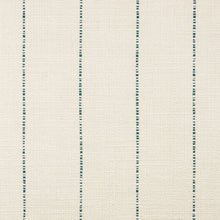 Load image into Gallery viewer, Essentials Linen Cotton Upholstery Stripe Fabric / White Teal
