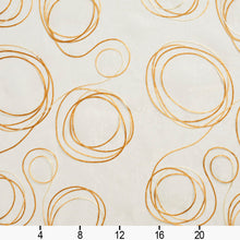 Load image into Gallery viewer, Essentials Sheer Fade Resistance Performance Drapery Swirls Fabric / Caramel