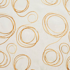 Essentials Sheer Fade Resistance Performance Drapery Swirls Fabric / Caramel