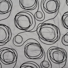 Load image into Gallery viewer, Essentials Sheer Fade Resistance Performance Drapery Swirls Fabric / Noir