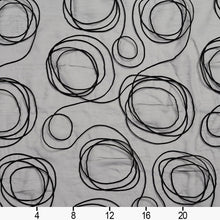 Load image into Gallery viewer, Essentials Sheer Fade Resistance Performance Drapery Swirls Fabric / Noir