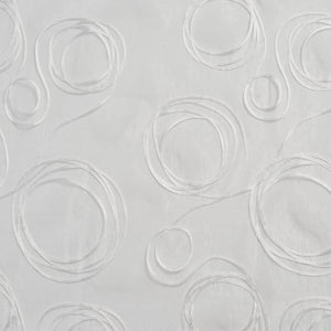 Essentials Sheer Fade Resistance Performance Drapery Swirls Fabric White / Pearl