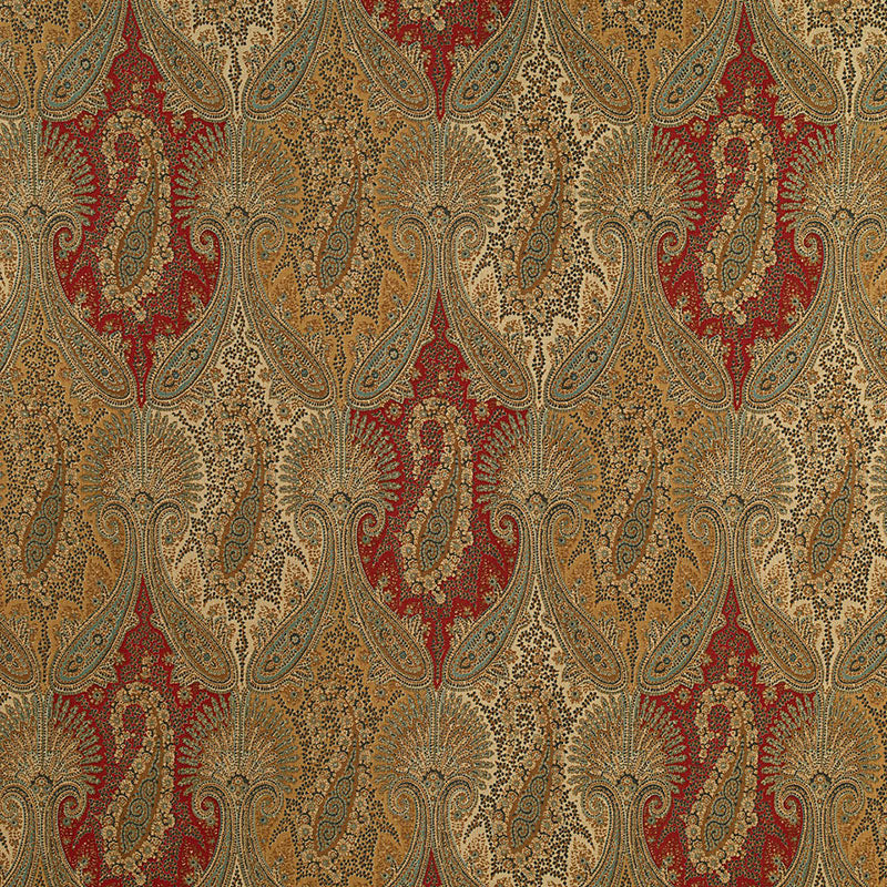 SCHUMACHER SARAWAK PAISLEY FABRIC / TAPESTRY