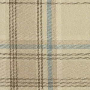 Heavy Duty Faux Wool Blue Cream Beige Brown Tartan Plaid Tartan Upholstery Fabric