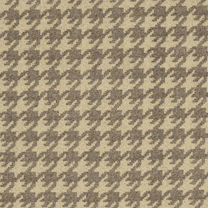 Heavy Duty Faux Wool Gray Cream Houndstooth Teatime Upholstery Fabric