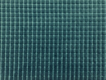 Load image into Gallery viewer, Dark Teal Navy Blue Textured Geometric Velvet Chenille Upholstery Fabric