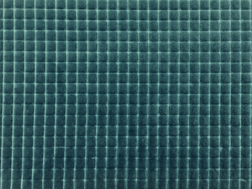 Dark Teal Navy Blue Textured Geometric Velvet Chenille Upholstery Fabric