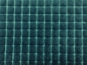Dark Teal Navy Blue Textured Geometric Velvet Chenille Upholstery Fabric