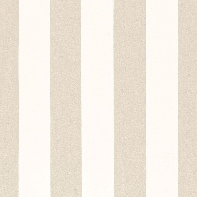 SCHUMACHER TUNDRA LINEN STRIPE FABRIC / IVOIRE