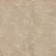 Load image into Gallery viewer, Embroidered Botanical Drapery Fabric Beige Gold Blue Gray Ivory / RMIL13