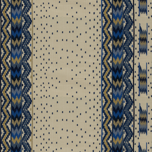 Brunschwig & Fils Talakona Stripe Fabric / Blue/Gold