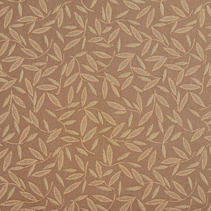 Essentials Tan Beige Leaf Branches Upholstery Drapery Fabric / Khaki