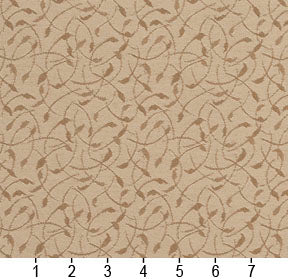 Essentials Heavy Duty Scotchgard Tan Beige Leaf Branches Upholstery Fabric / Linen
