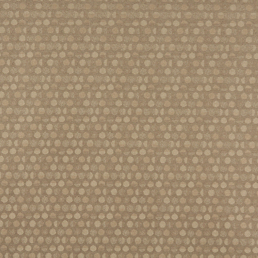 Essentials Mid Century Modern Geometric Tan Beige Polka Dot Upholstery Fabric / Buff