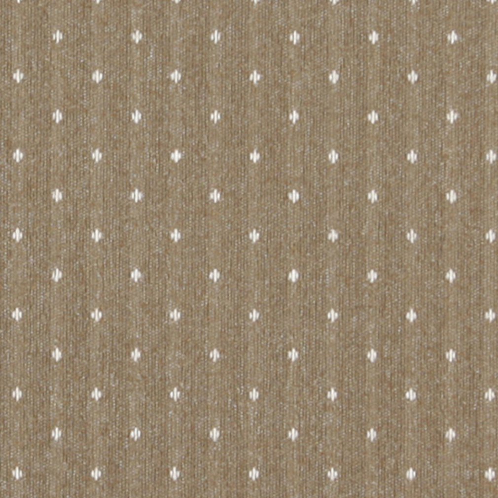 Essentials Tan Beige Upholstery Fabric / Toast Dot