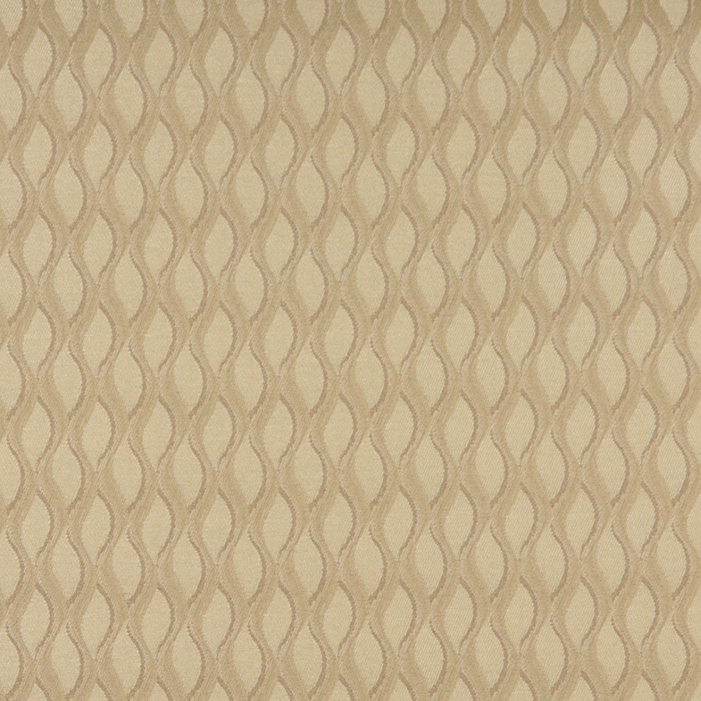 Essentials Mid Century Modern Geometric Upholstery Drapery Fabric Tan Beige Trellis / Wheat