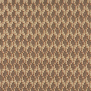 Essentials Mid Century Modern Geometric Upholstery Drapery Fabric Tan Brown Trellis / Toast