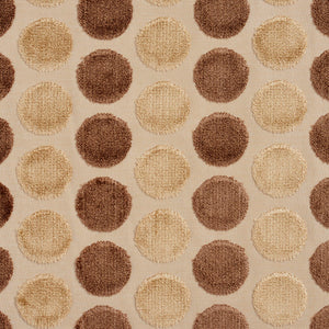 Essentials Cut Velvet Tan Cream Ivory Geometric Сircle Upholstery Drapery Fabric