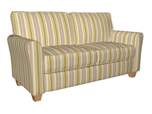 Load image into Gallery viewer, Essentials Tan Goldenrod Beige Brown White Stripe Upholstery Drapery Fabric