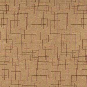 Essentials Mid Century Modern Mustard Geometric Rectangles Upholstery Fabric / Topaz
