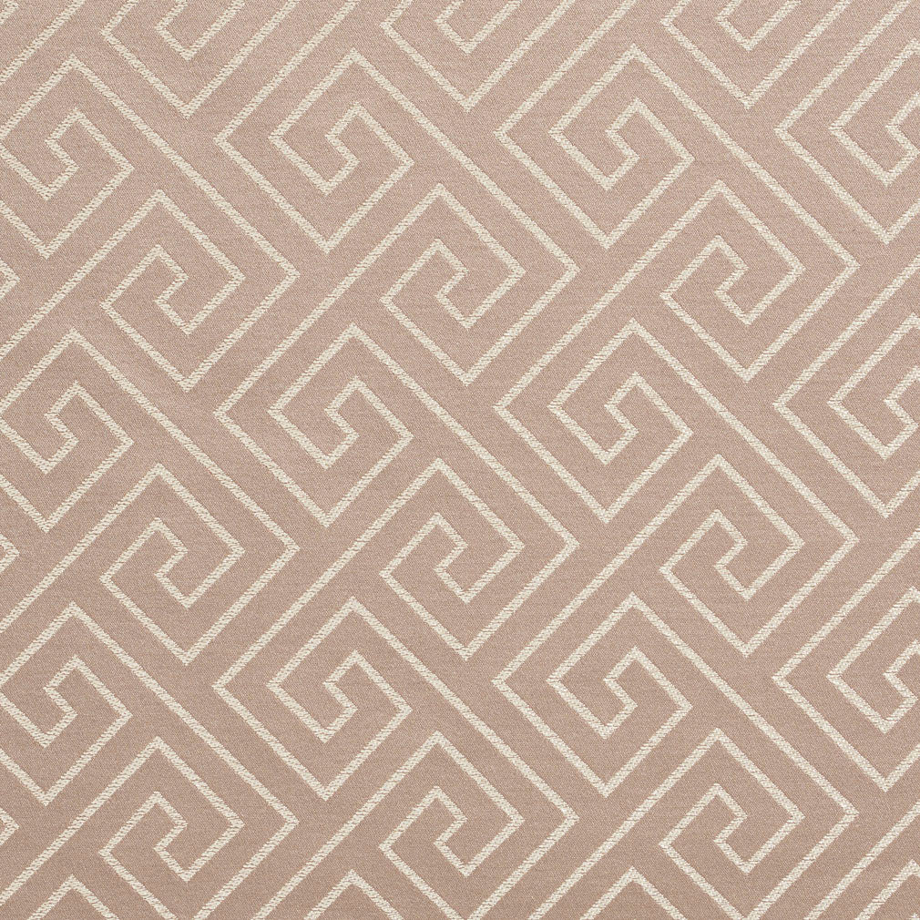Essentials Heavy Duty Upholstery Drapery Greek Key Fabric / Taupe