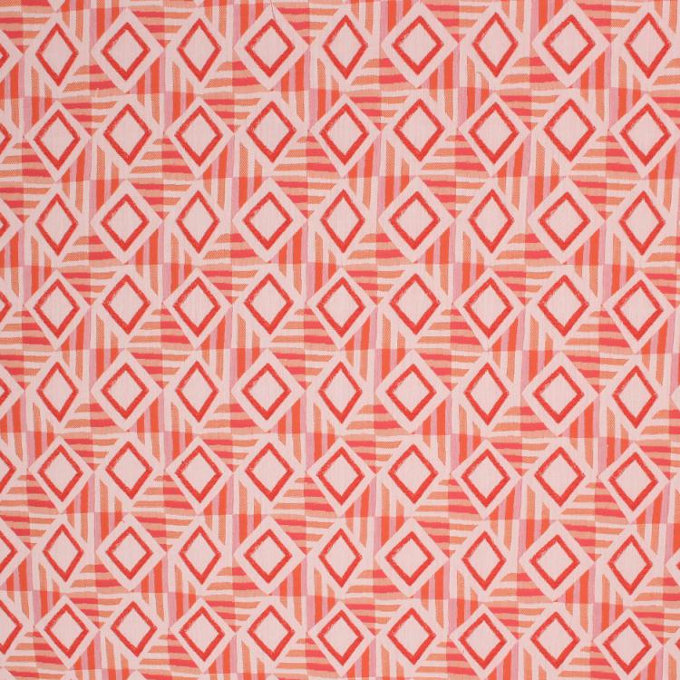 Tommy Bahama Papara Outdoor Sunbrella Geometric Upholstery Fabric / Coral