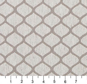 Essentials Heavy Duty Upholstery Trellis Fabric / Beige White