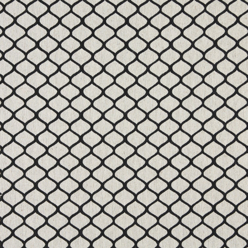 Essentials Heavy Duty Upholstery Trellis Fabric / Black White