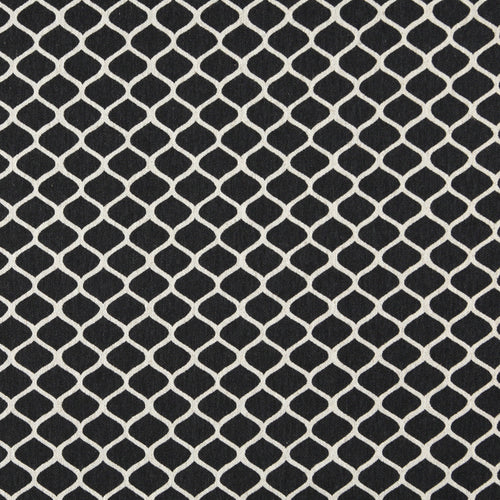 Essentials Heavy Duty Upholstery Trellis Fabric / Black White