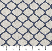 Load image into Gallery viewer, Essentials Heavy Duty Upholstery Trellis Fabric / Blue White