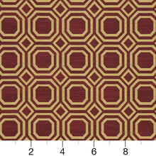Load image into Gallery viewer, Essentials Heavy Duty Trellis Upholstery Drapery Fabric / Burgundy Beige