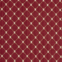 Load image into Gallery viewer, Essentials Heavy Duty Trellis Upholstery Drapery Fabric / Burgundy