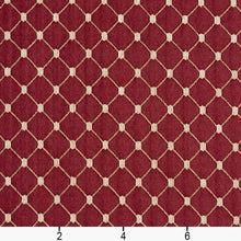 Load image into Gallery viewer, Essentials Heavy Duty Trellis Upholstery Drapery Fabric / Burgundy