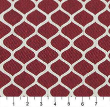 Load image into Gallery viewer, Essentials Heavy Duty Trellis Upholstery Fabric / Burgundy White
