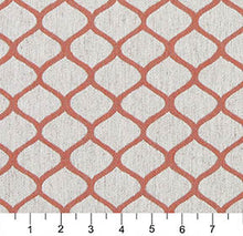 Load image into Gallery viewer, Essentials Heavy Duty Upholstery Trellis Fabric / Coral White
