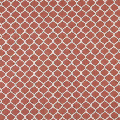 Essentials Heavy Duty Upholstery Trellis Fabric / Coral White