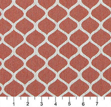 Load image into Gallery viewer, Essentials Heavy Duty Upholstery Trellis Fabric / Coral White