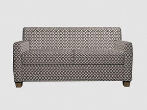 Essentials Heavy Duty Upholstery Trellis Fabric / Dark Brown White