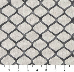 Essentials Heavy Duty Upholstery Trellis Fabric / Gray White