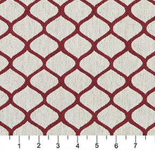 Load image into Gallery viewer, Essentials Heavy Duty Trellis Upholstery Fabric / White Burgundy