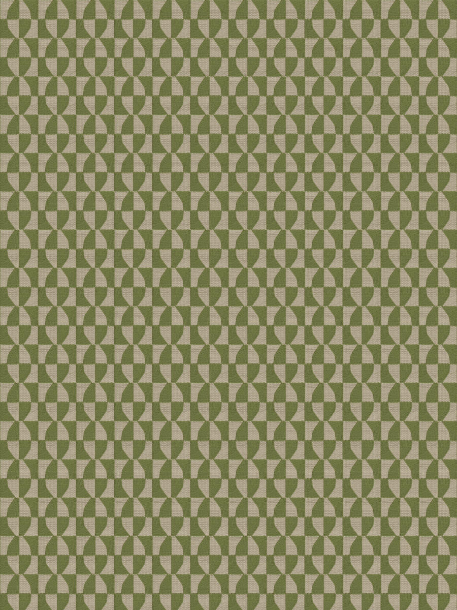 3 Colorways Geometric Mid Century Modern Upholstery Fabric Blue Green Beige