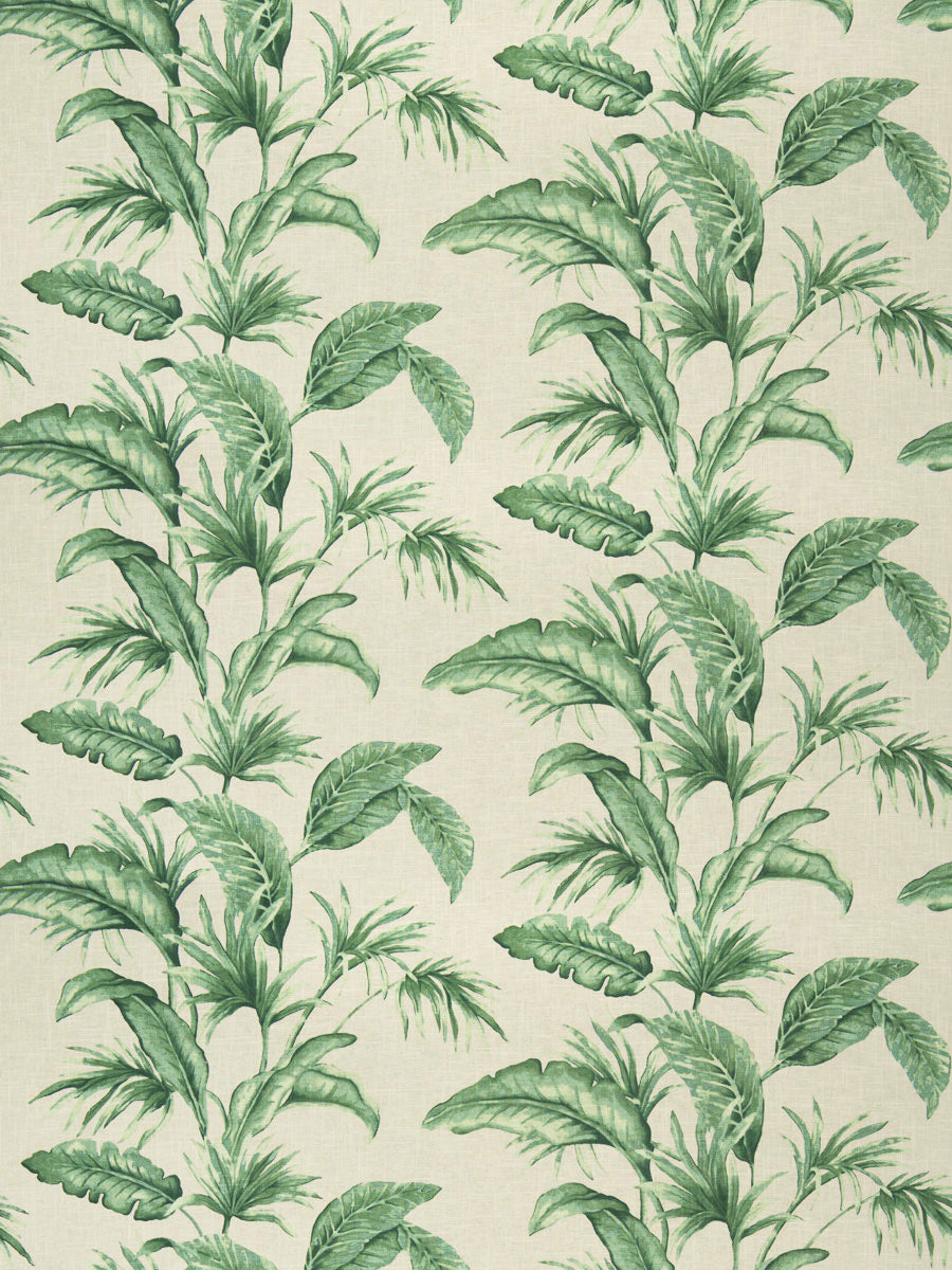 5 Colorways Tropical Botanical Drapery Upholstery Fabric Linen Rayon Ivory Green Gray Blush