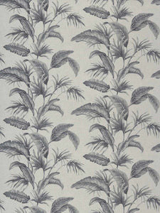 5 Colorways Tropical Botanical Drapery Upholstery Fabric Linen Rayon Ivory Green Gray Blush